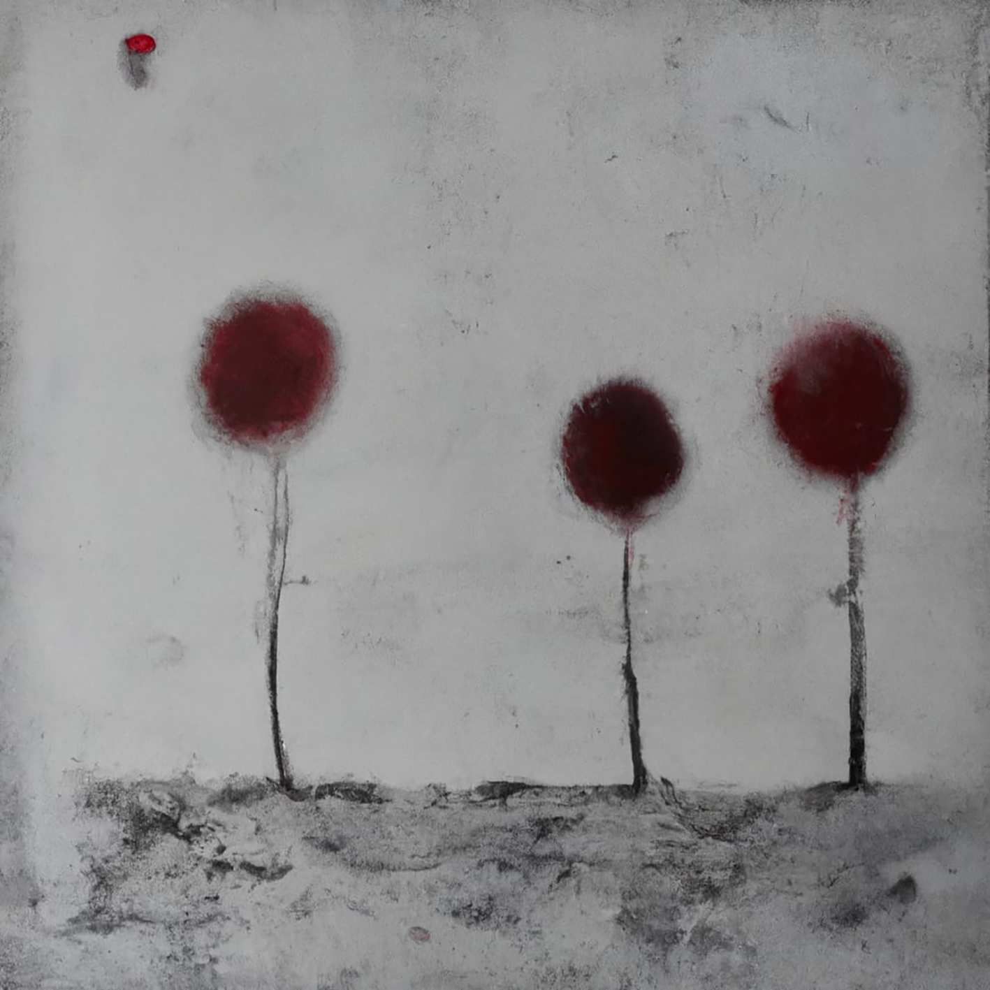 Tre forme circolari rosse