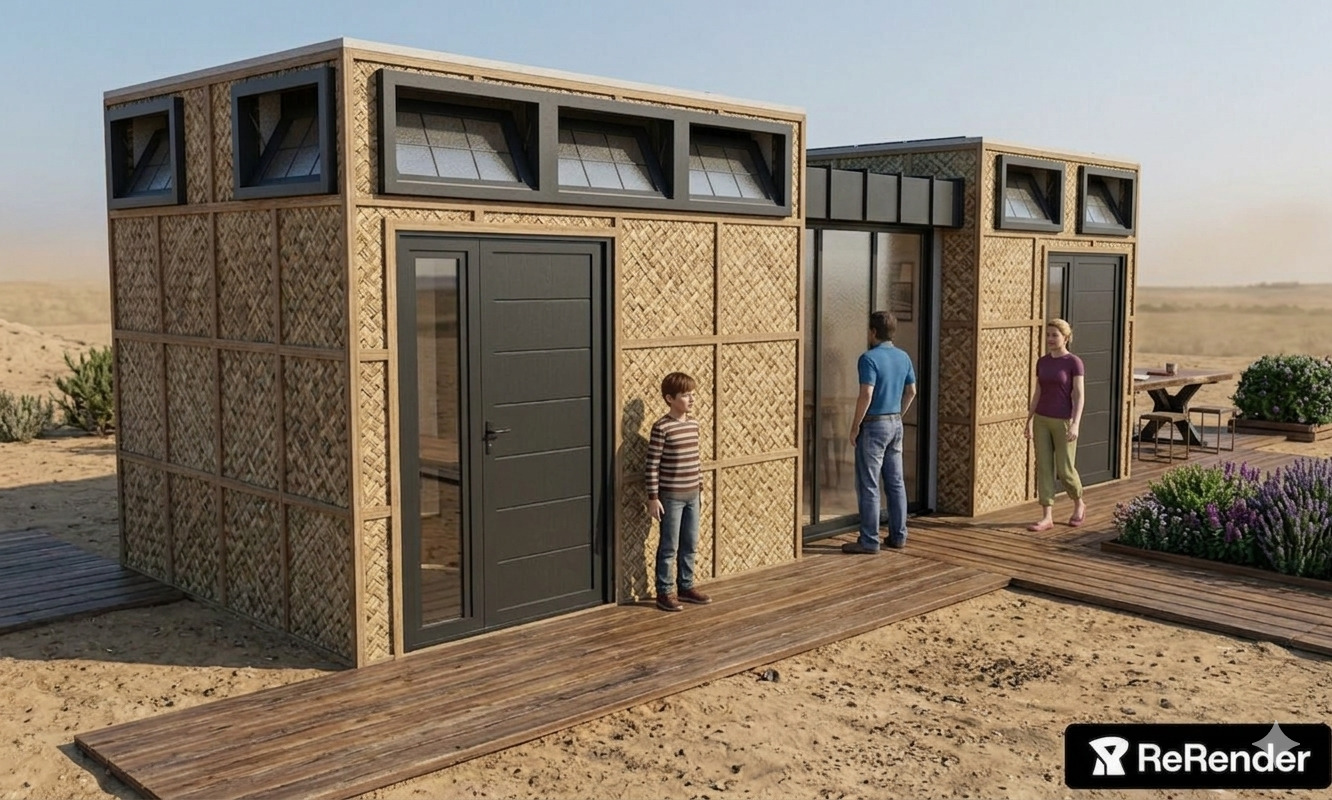 Modulo bagno pubblico Natura Intrecciata